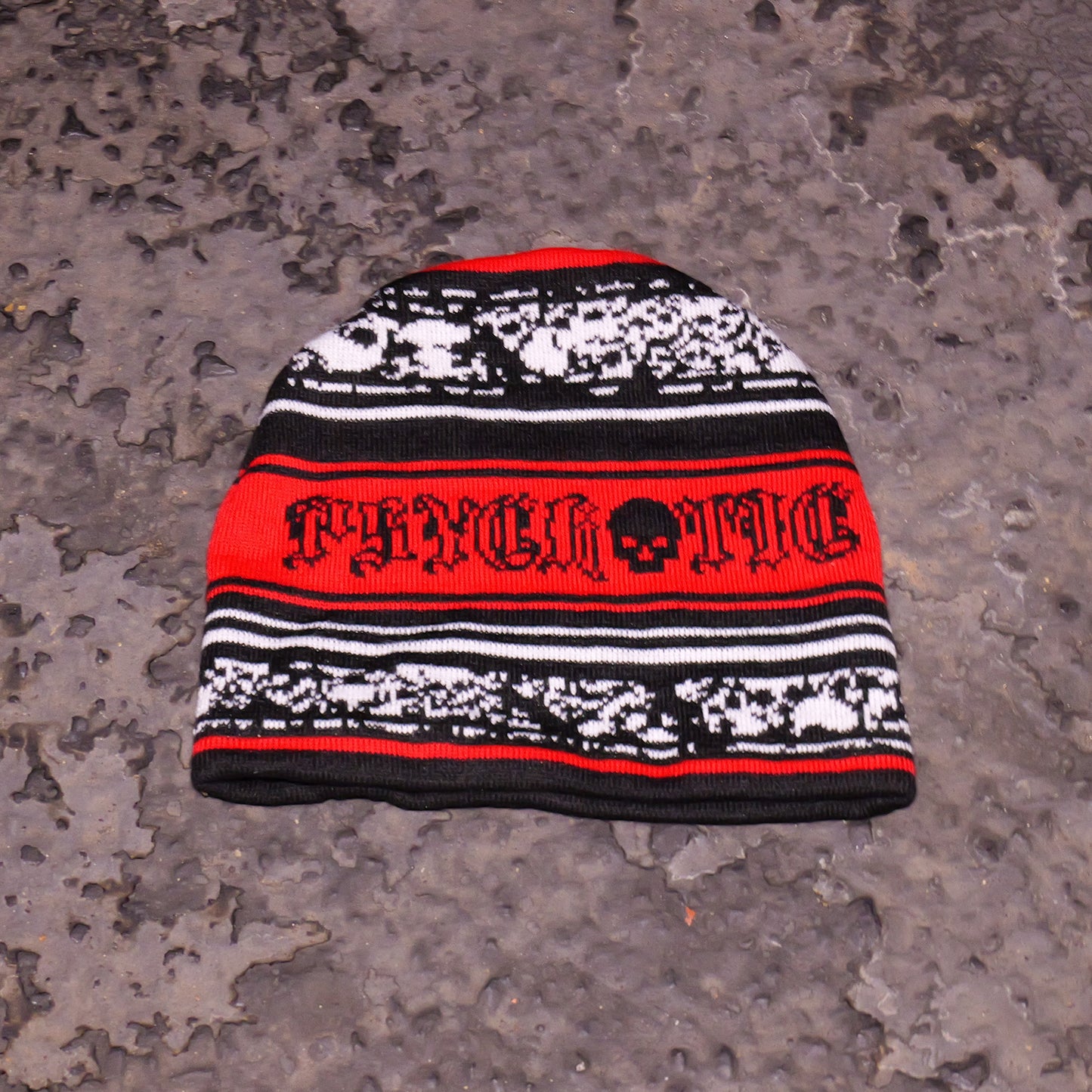 skulls and stripes beanie ($20)